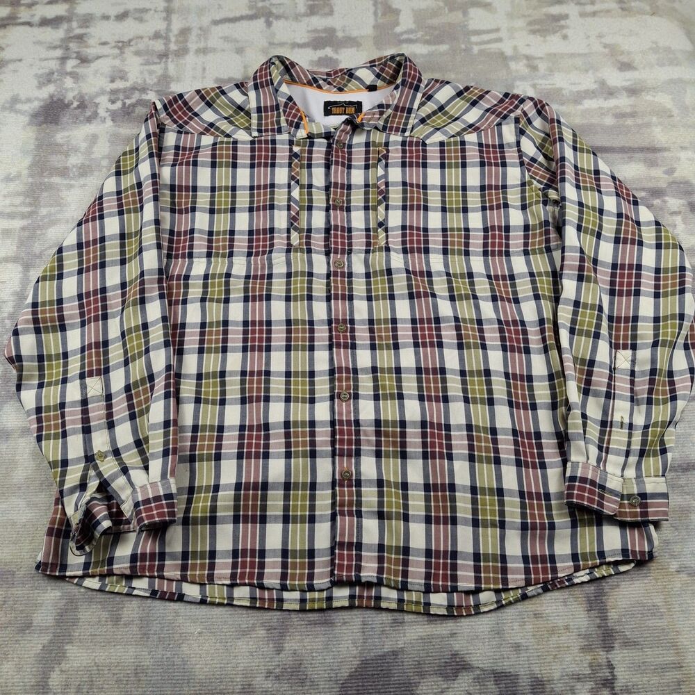 Orvis, Trout Bum, Drirelease, Flannel, Plaid, XXL, Fishing, Vented Long Sleeve